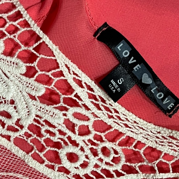 Love Coral and Ivory Lace Mini Dress - Picture 4 of 4